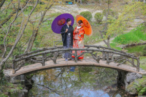 人気の揚輝荘で名古屋の格安前撮り和装ロケーションフォト