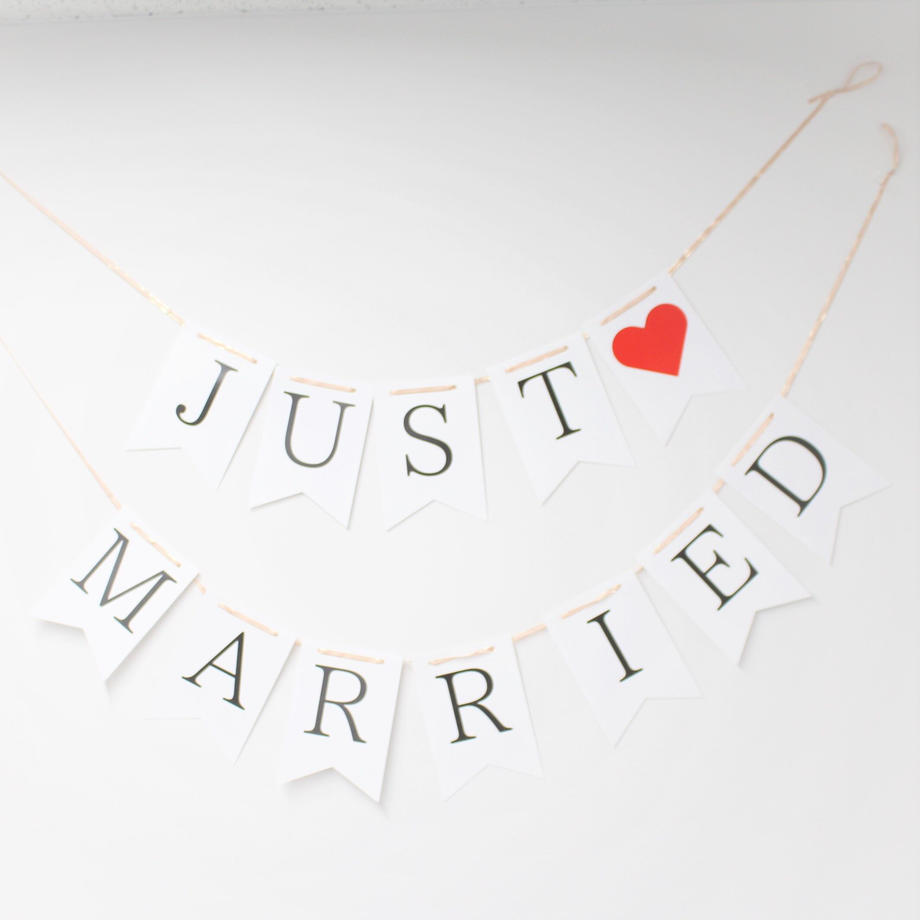 JUST MARRIEDガーランド