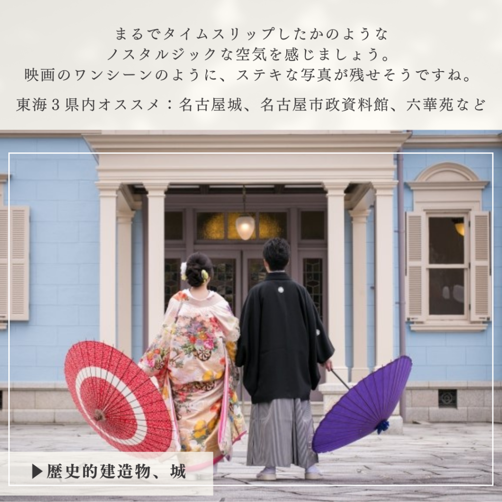 ノスタルジックな雰囲気の六華苑や名古屋城もおすすめ