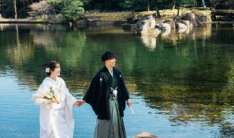 徳川園和装ロケーション前撮りレポ《日本庭園でウェディングフォト》